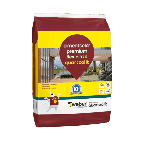 ARGAMASSA CIMENTCOLA PREMIUM FLEX 20KG CINZA
