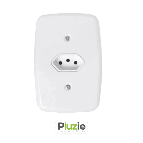 TOMADA 2P +T C/PLACA 4X2 IDEALE/BRANCA